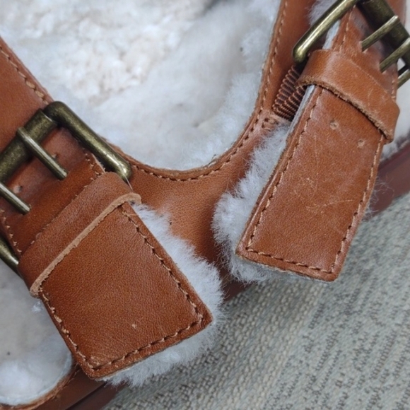 Madewell Shearling Lined Buckle Sandals - Picture 12 of 16